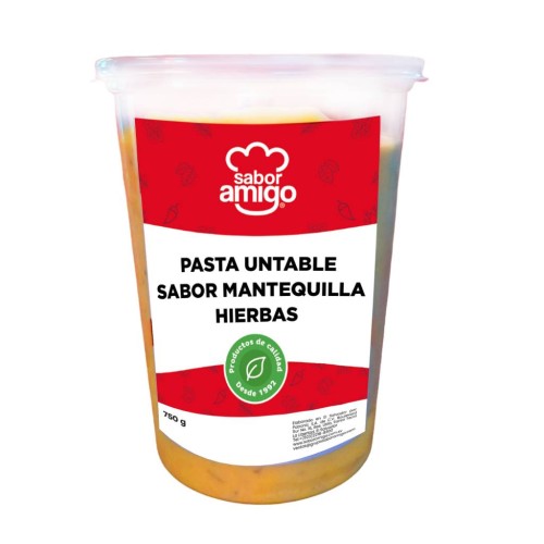 Pasta untable sabor a mantequilla, ajo y hierbas